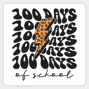 100 days of school Cheetah Lightning Bolt Magnet